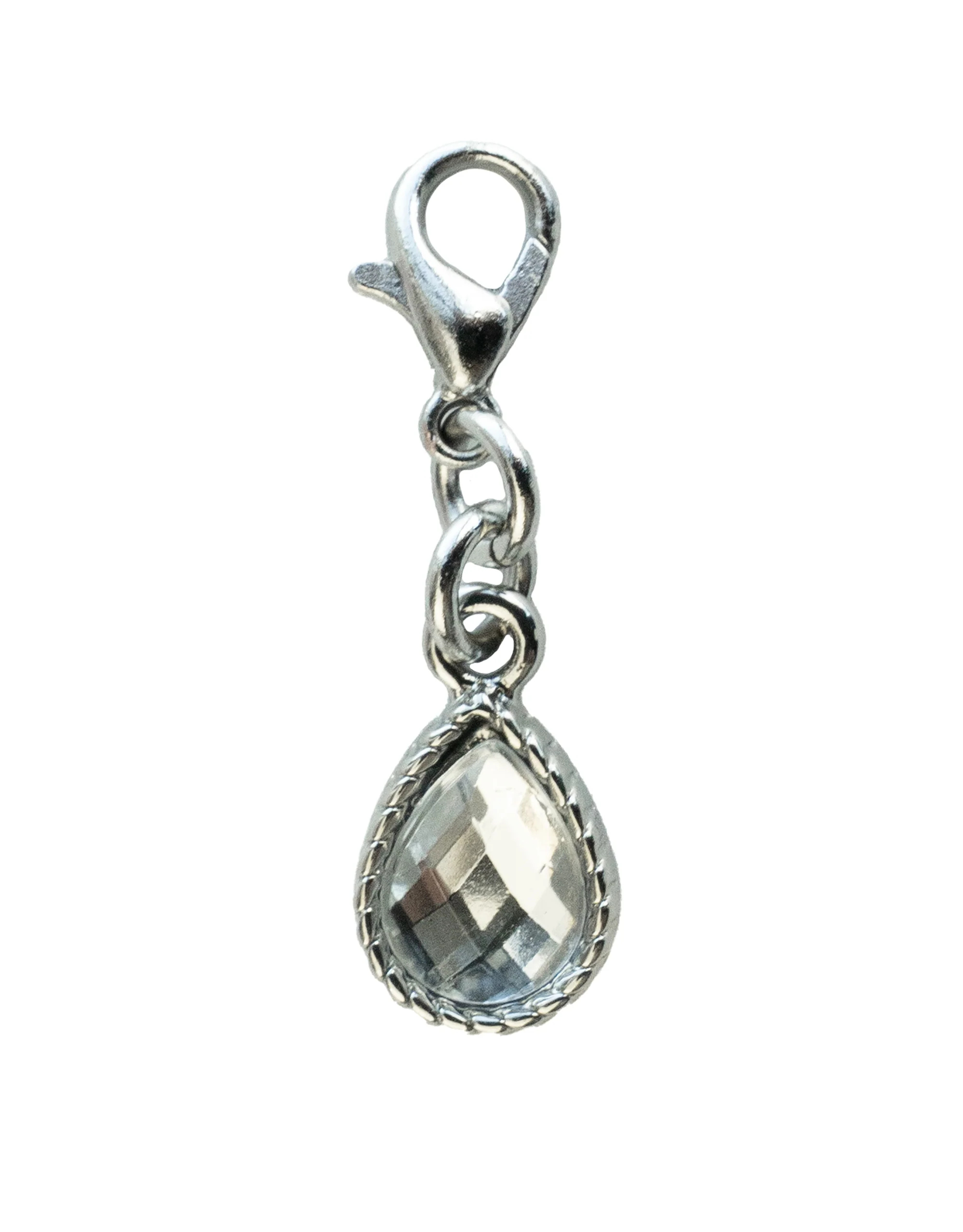 Bra Charm Jewel Crystal Silver
