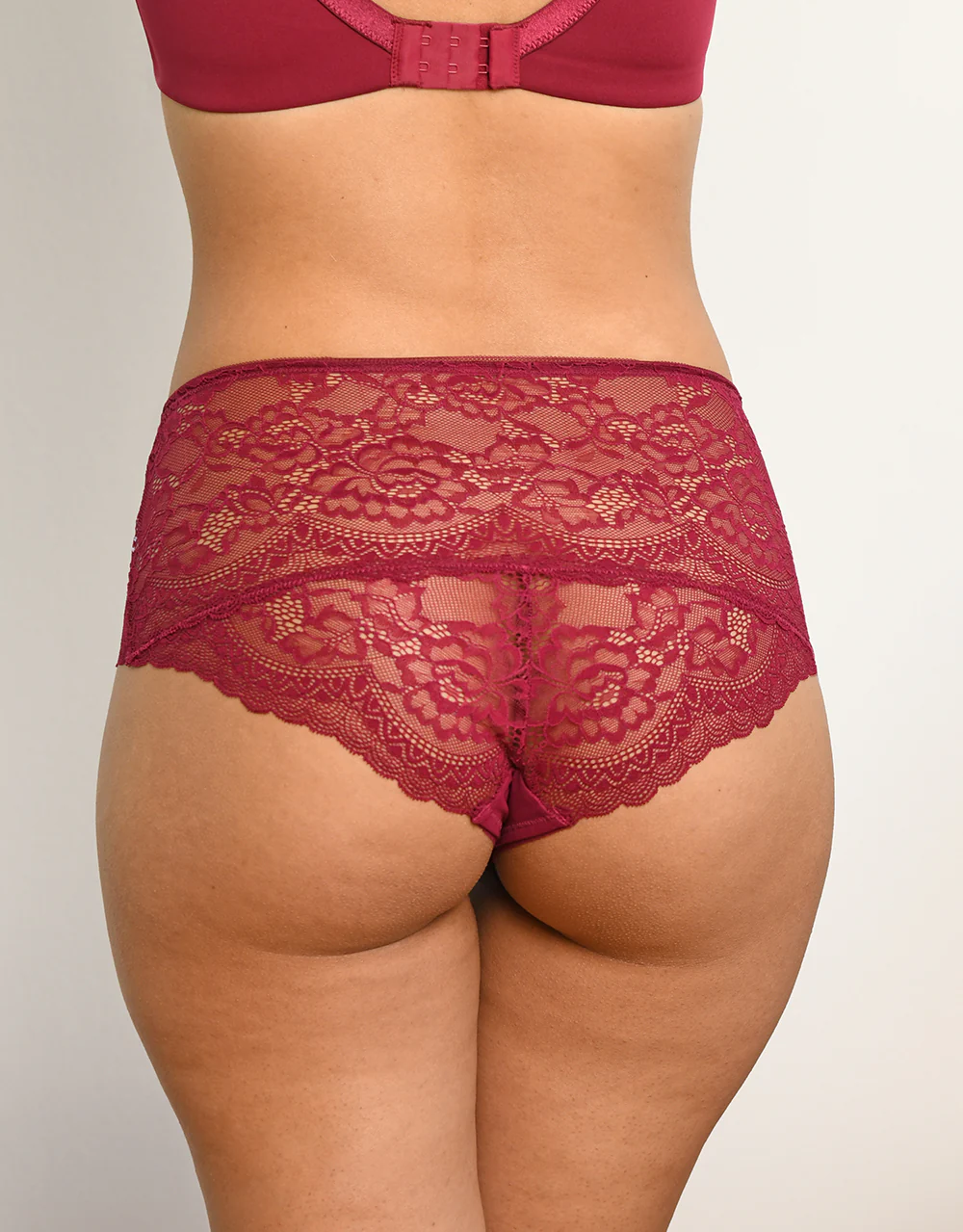 High-Panty Lace Basic Bordeaux - Image 2