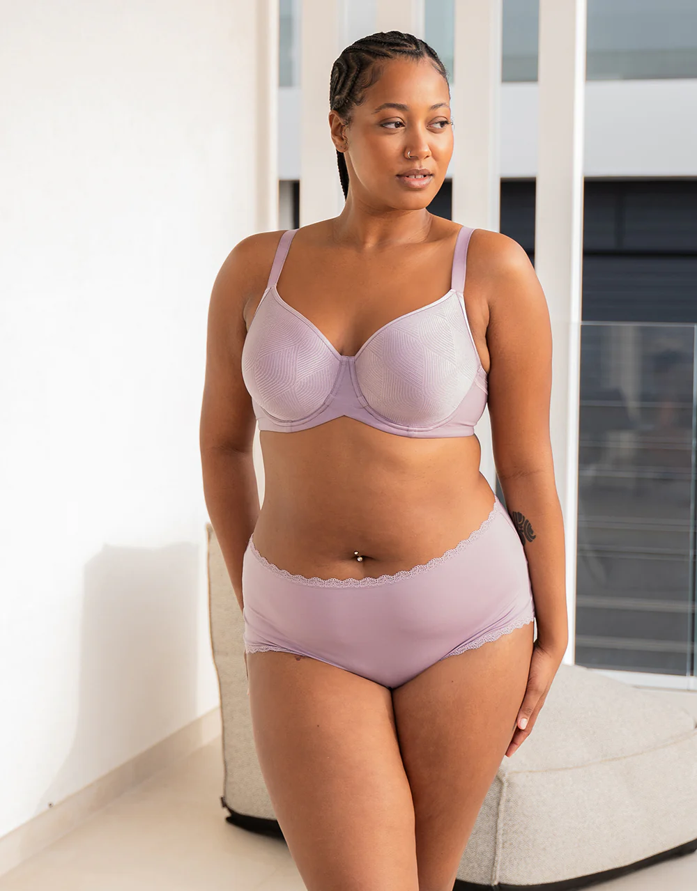 High-Panty-Set 2x Basic Violetgrey - Image 8