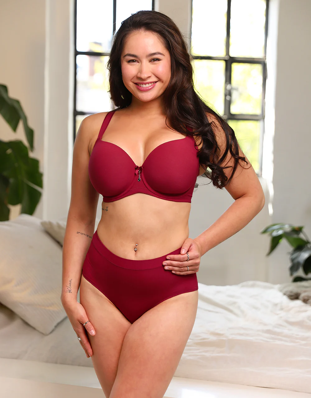 High-Panty-Set 2x Cozy Basic Bordeaux - Image 4