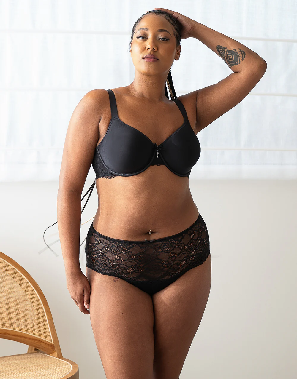 High-Panty-Set 2x Lace Basic Black - Image 6