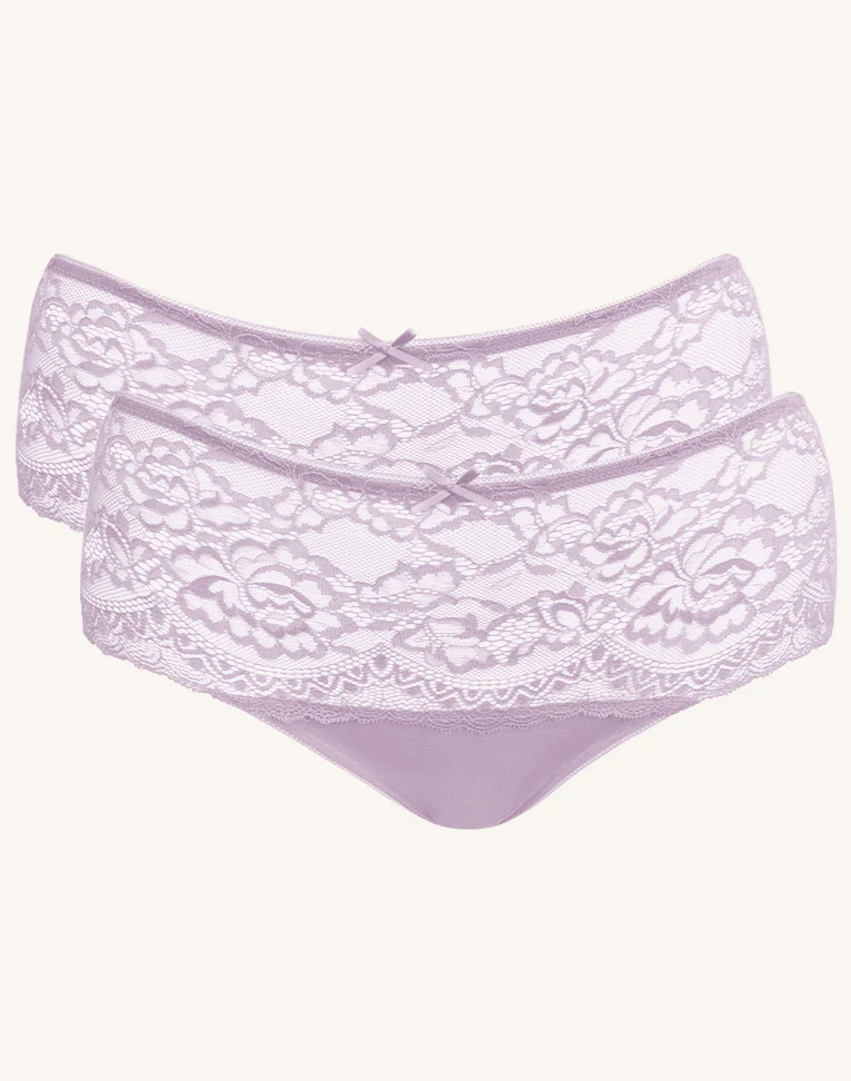 High-Panty-Set 2x Lace Basic Lavender