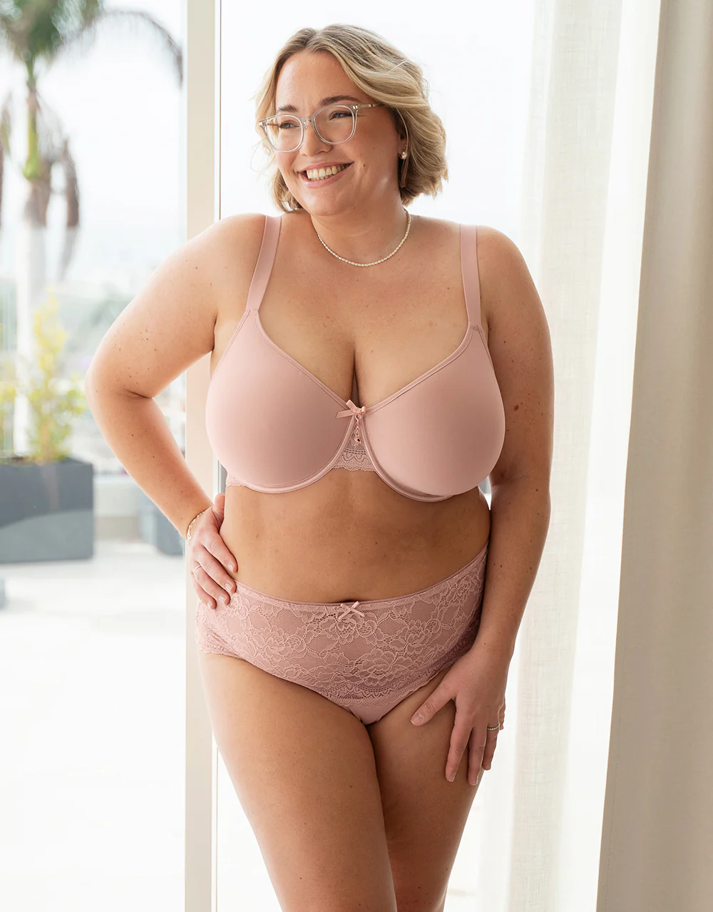 High-Panty-Set 2x Lace Basic Rose - Image 4