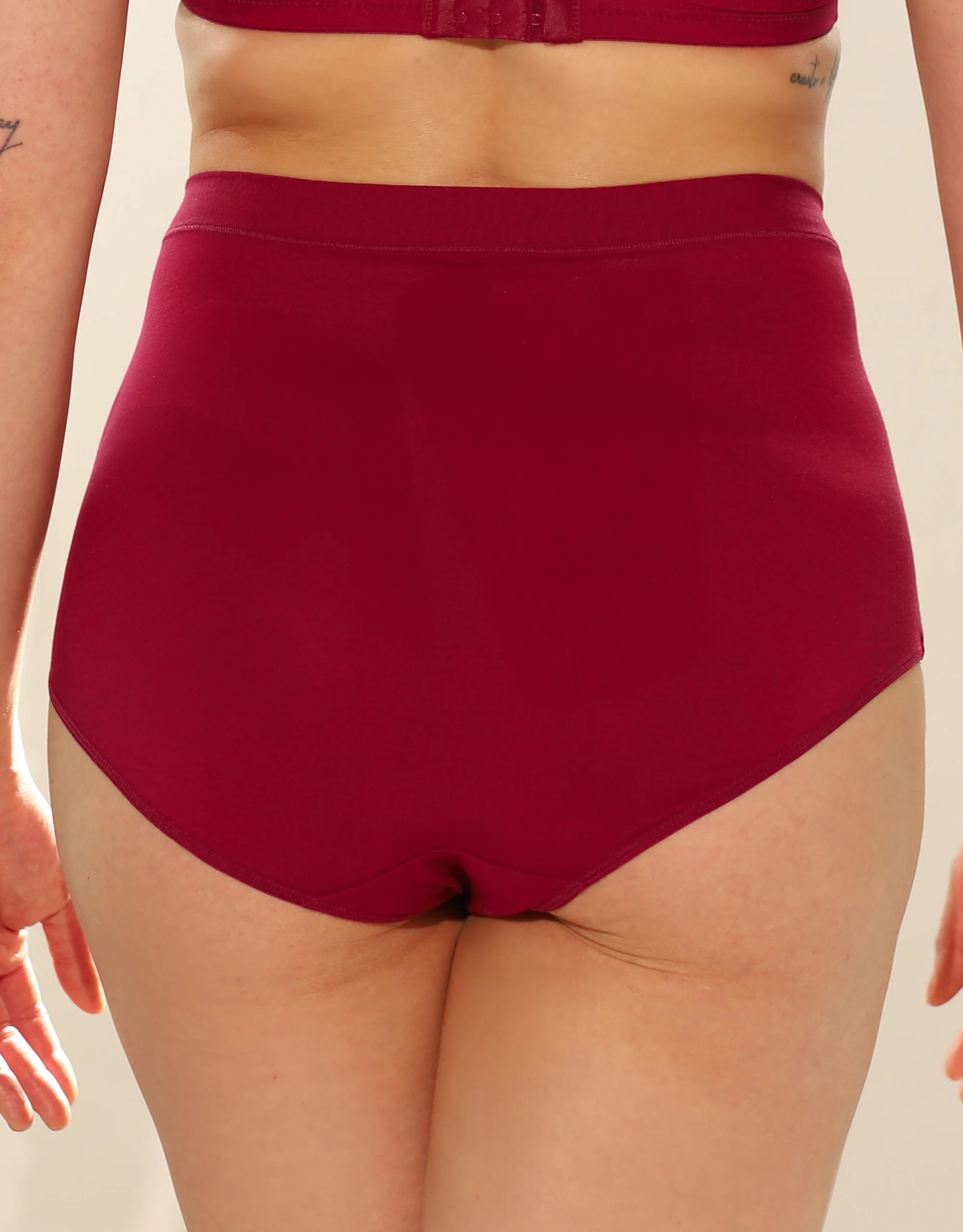 High-Waist-Panty Cozy Basic Bordeaux - Image 2