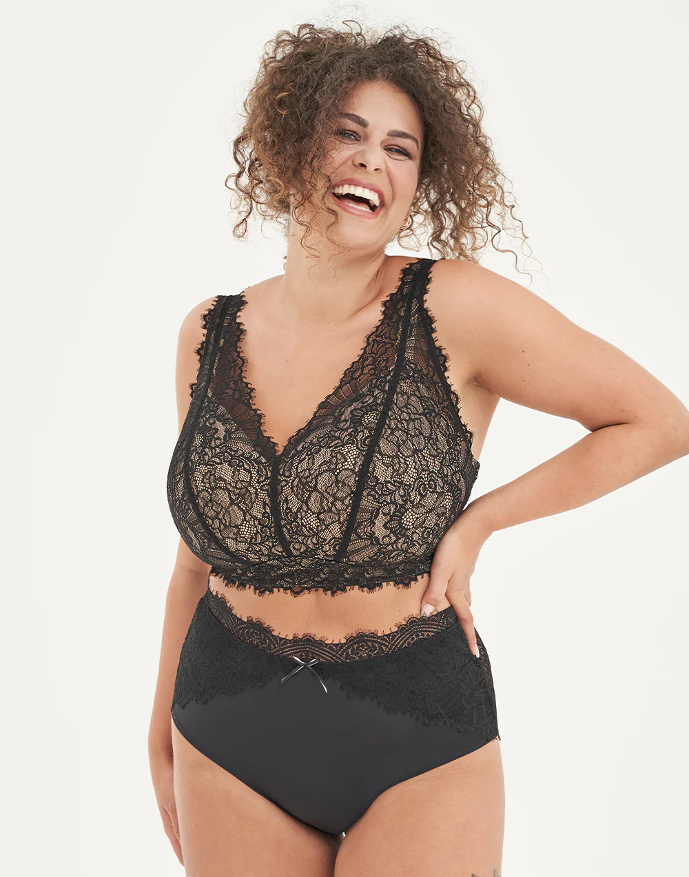 High-Waist-Panty Sophia Black/Beige - Image 4