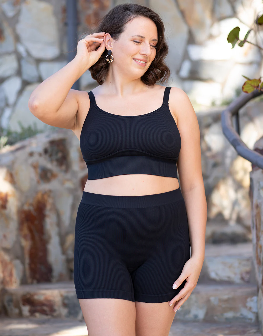 High-Waist-Shorts-Set 2x Freeda Black - Image 4