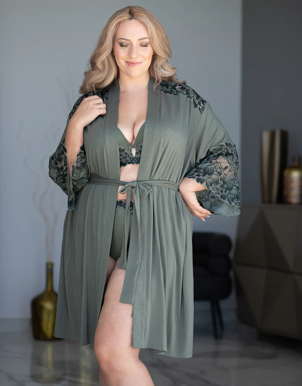 Kimono Cha-Cha-Cha Olive - Image 4