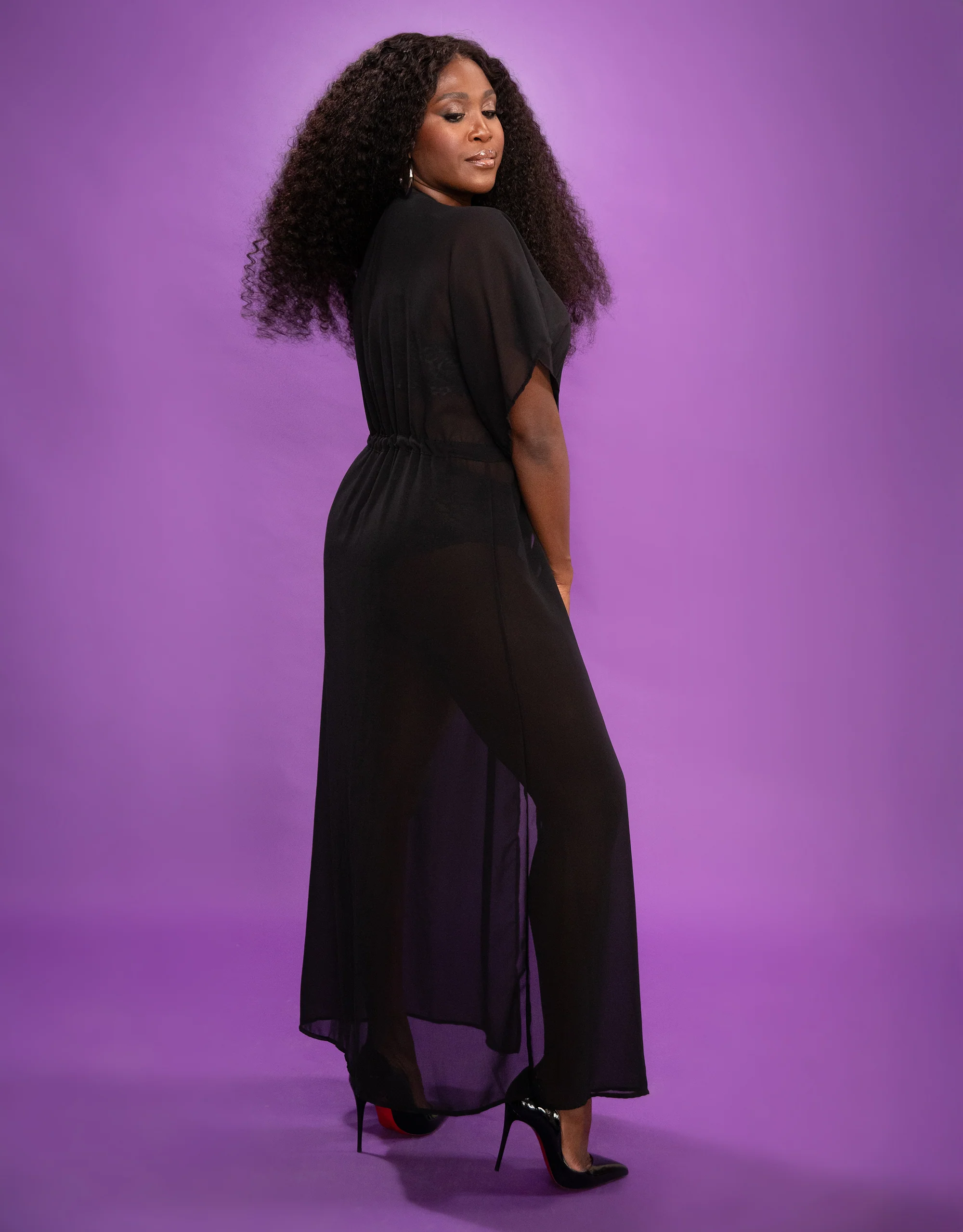 Kleid Sheer Transparent Black - Image 2