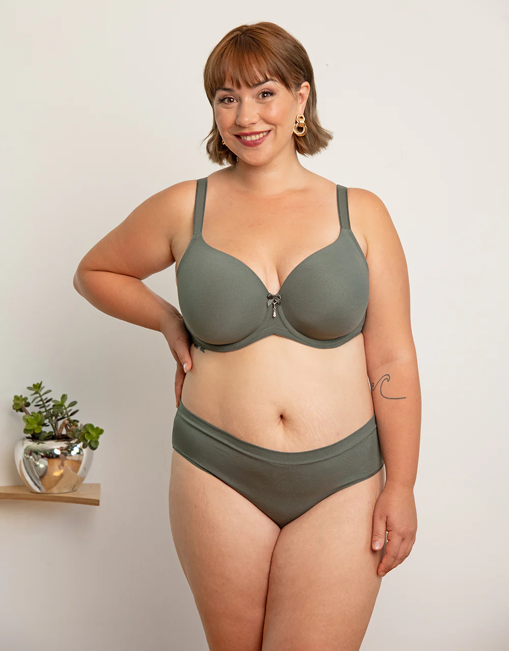 Panty-Set 2x Cotton Basic Olive - Image 4