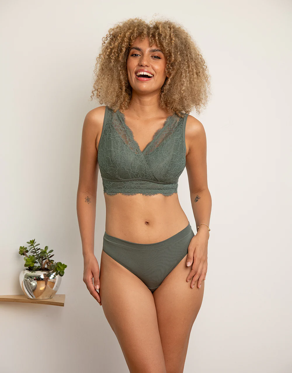 String Cotton Basic Olive - Image 3