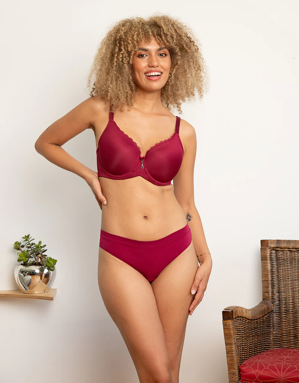 String-Set 2x Cotton Basic Bordeaux - Image 4
