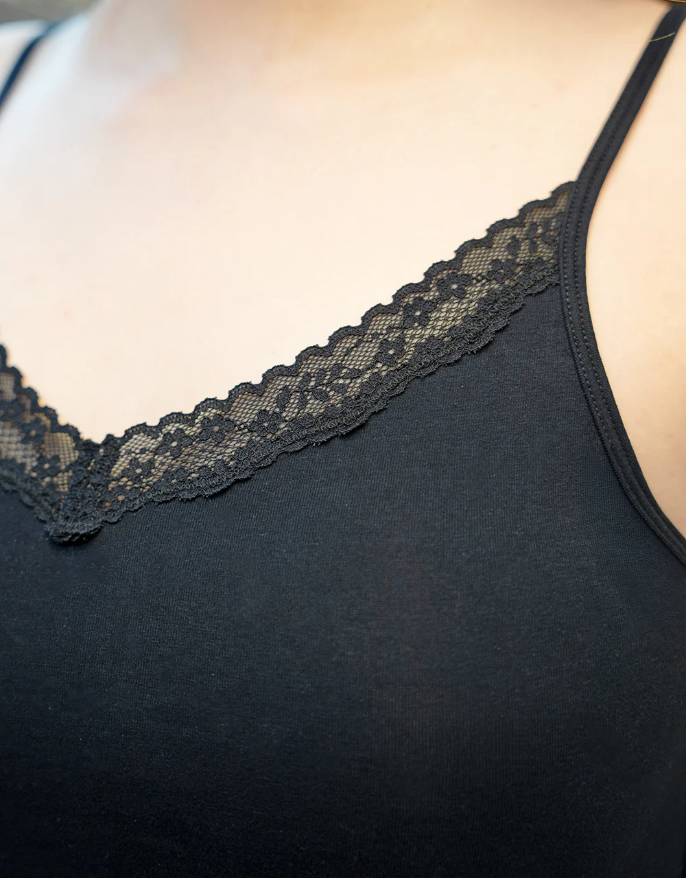 Top Cotton-Lace Black - Image 5